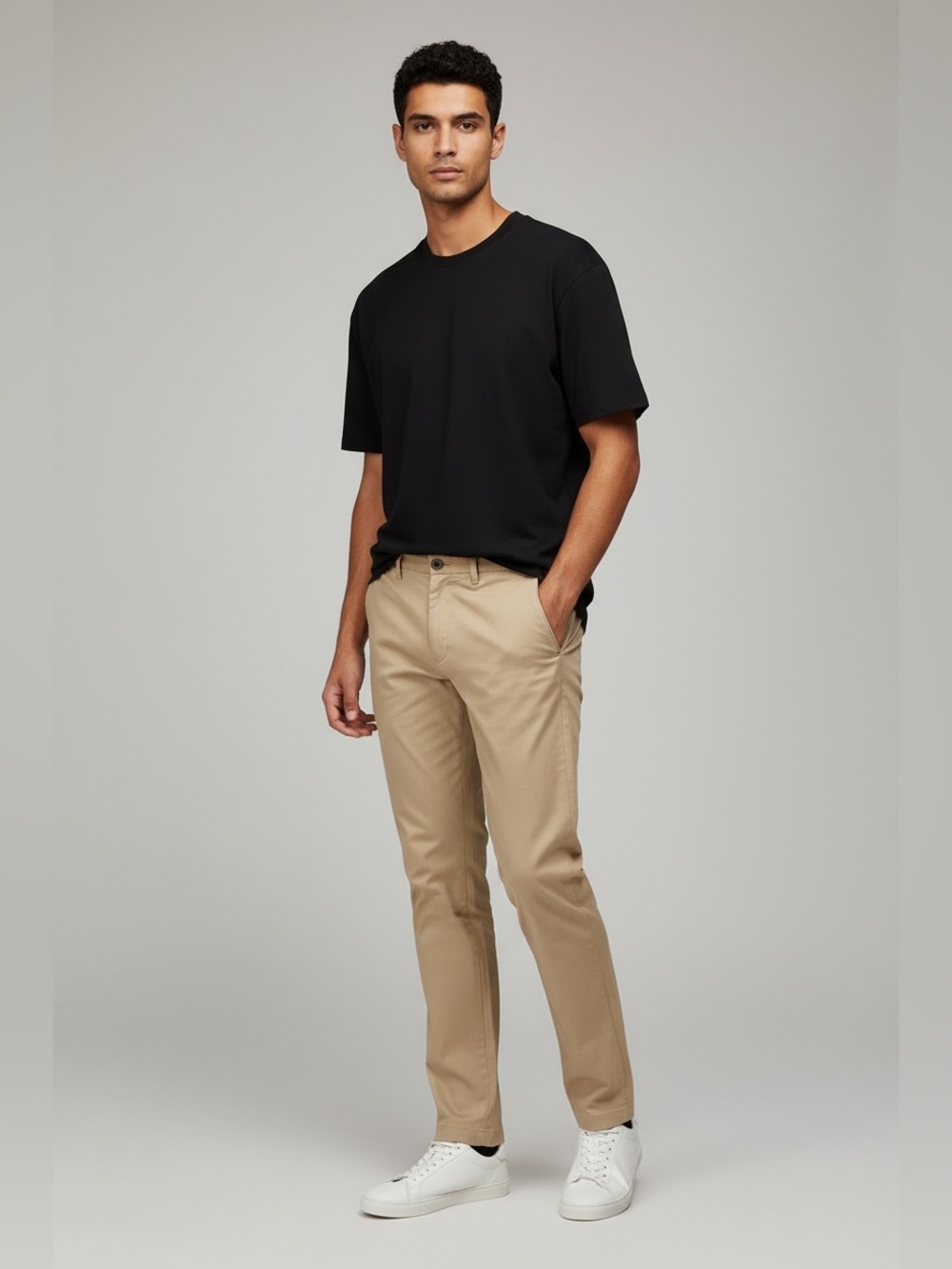 Calvin Klein Infinite Flex waist Slim Beige Chino Pants